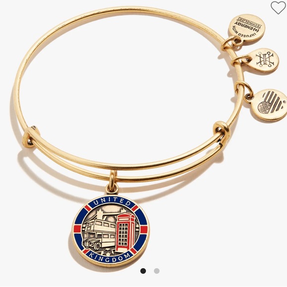 NWT, Alex & Ani, United Kingdom Charm, Expandable Bangle Bracelet - Picture 2 of 3